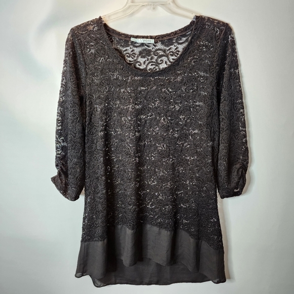 Maurices Women's Top Lace Black Tunic Coverup Size XL - Picture 2 of 12